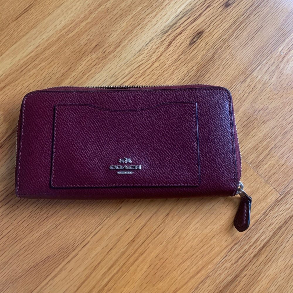 burgundy/purple COACH wallet